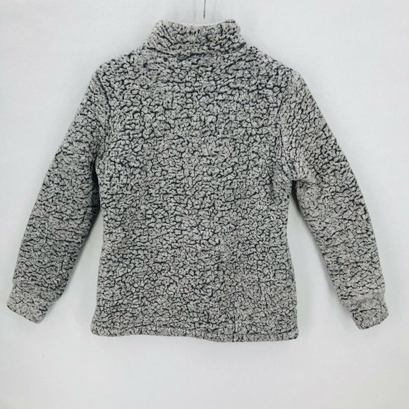 Weatherproof Vintage Womens Small Gray Faux Sherpa Fleece 1/4 Zip Pullover Lined - Picture 3 of 12